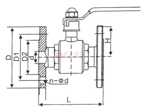 衛生級法蘭球閥結構圖